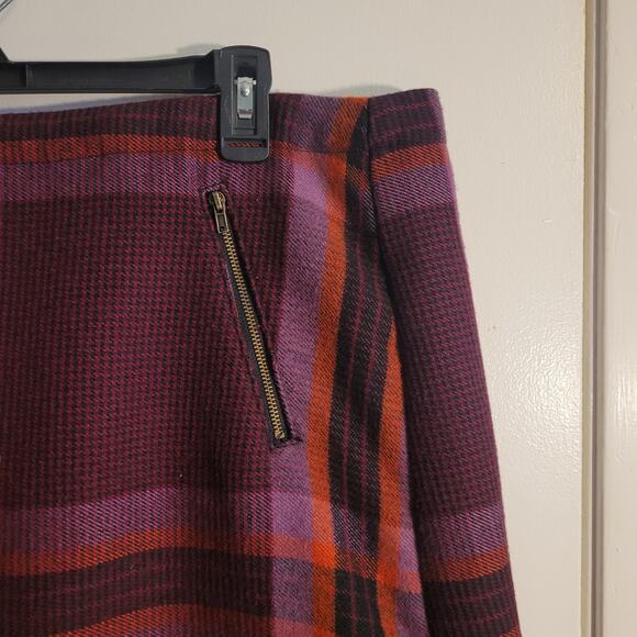 Stylus Plaid Skirt 16W Preppy Academia Wool Feel Lined Workwear Classic Plus - Picture 3 of 11